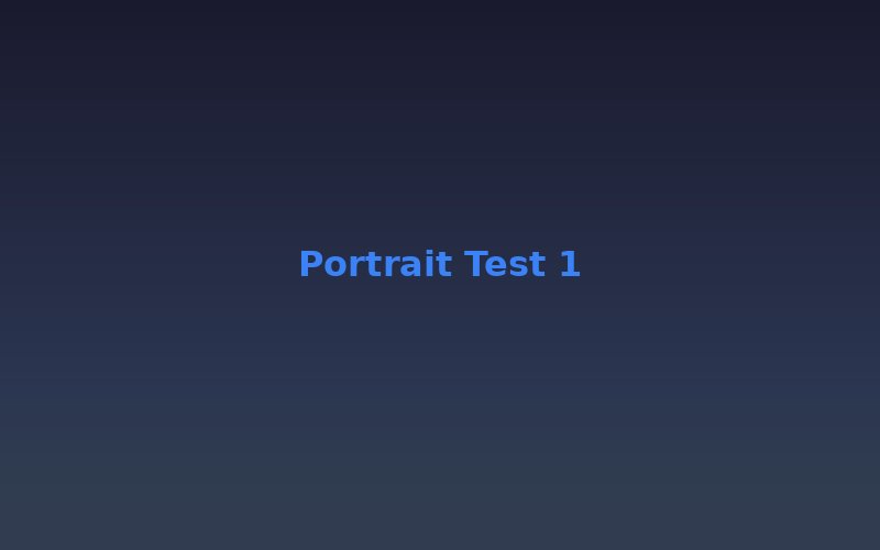 Portrait test 1 - Front facing pose