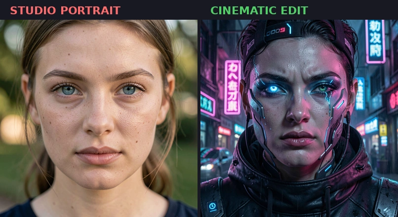 FLUX Klein image-to-image editing workflow with CLIP Vision encoding for modifying existing images while preserving style